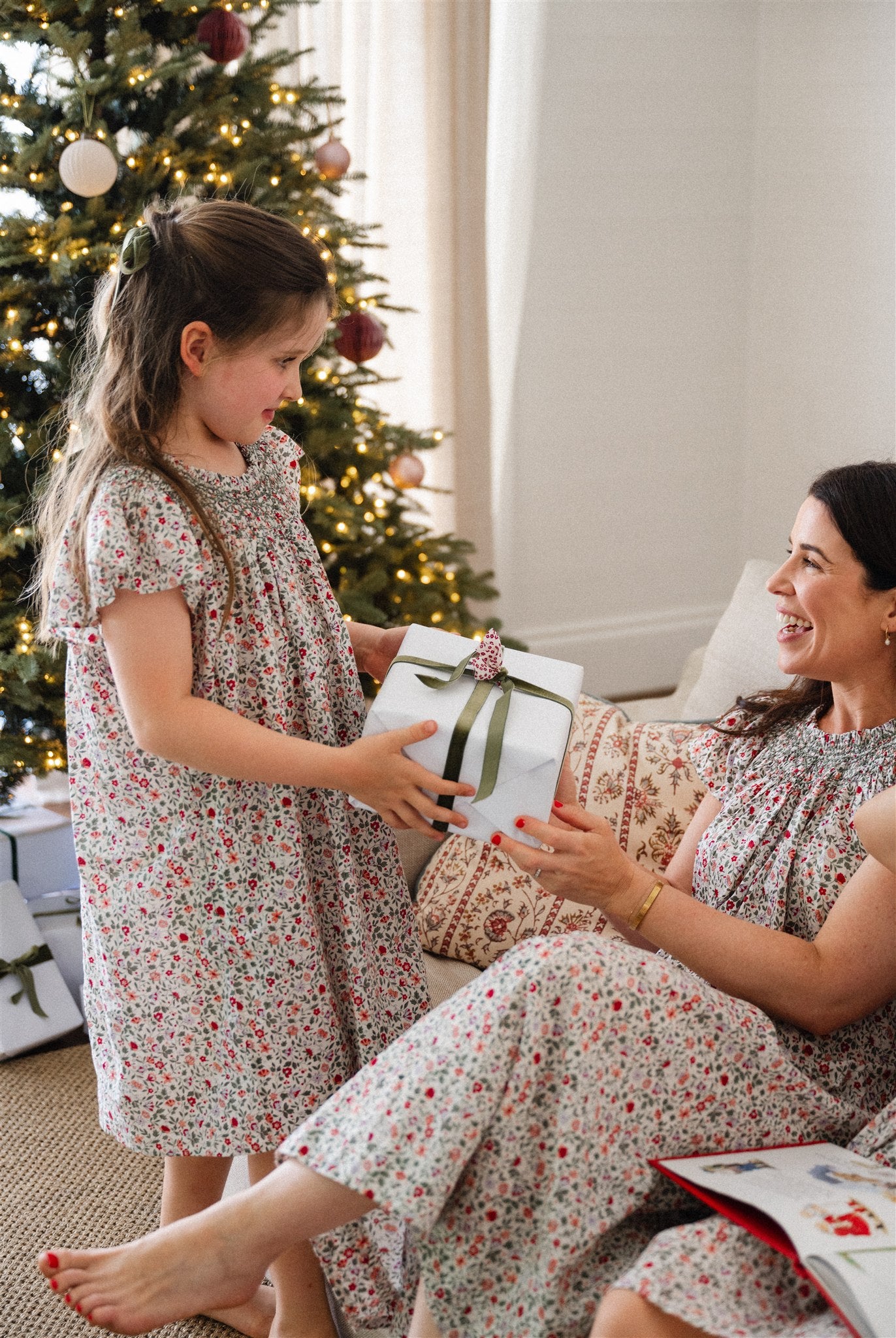 Clara Dress in Berry Meadow Ditsy