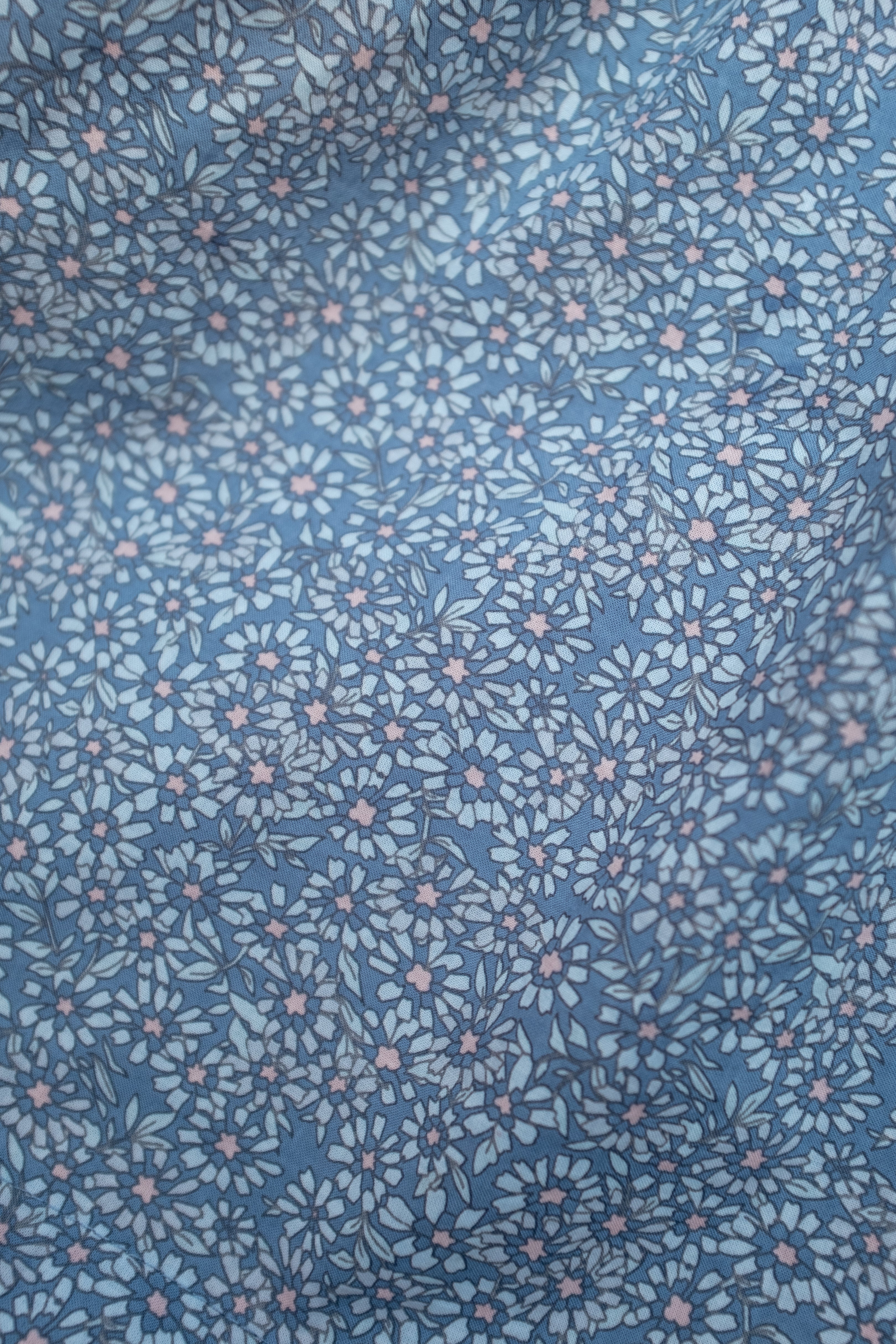 Swirl Dress in Ocean Blue Cotton Buds - printebebe.com