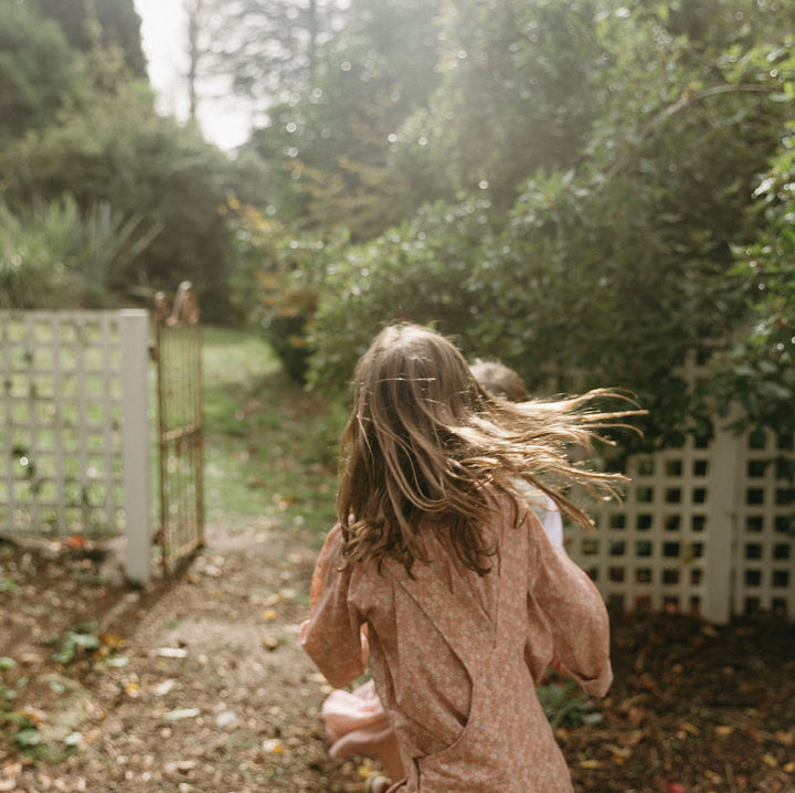 Landgirl Dungarees in Twill March Flower