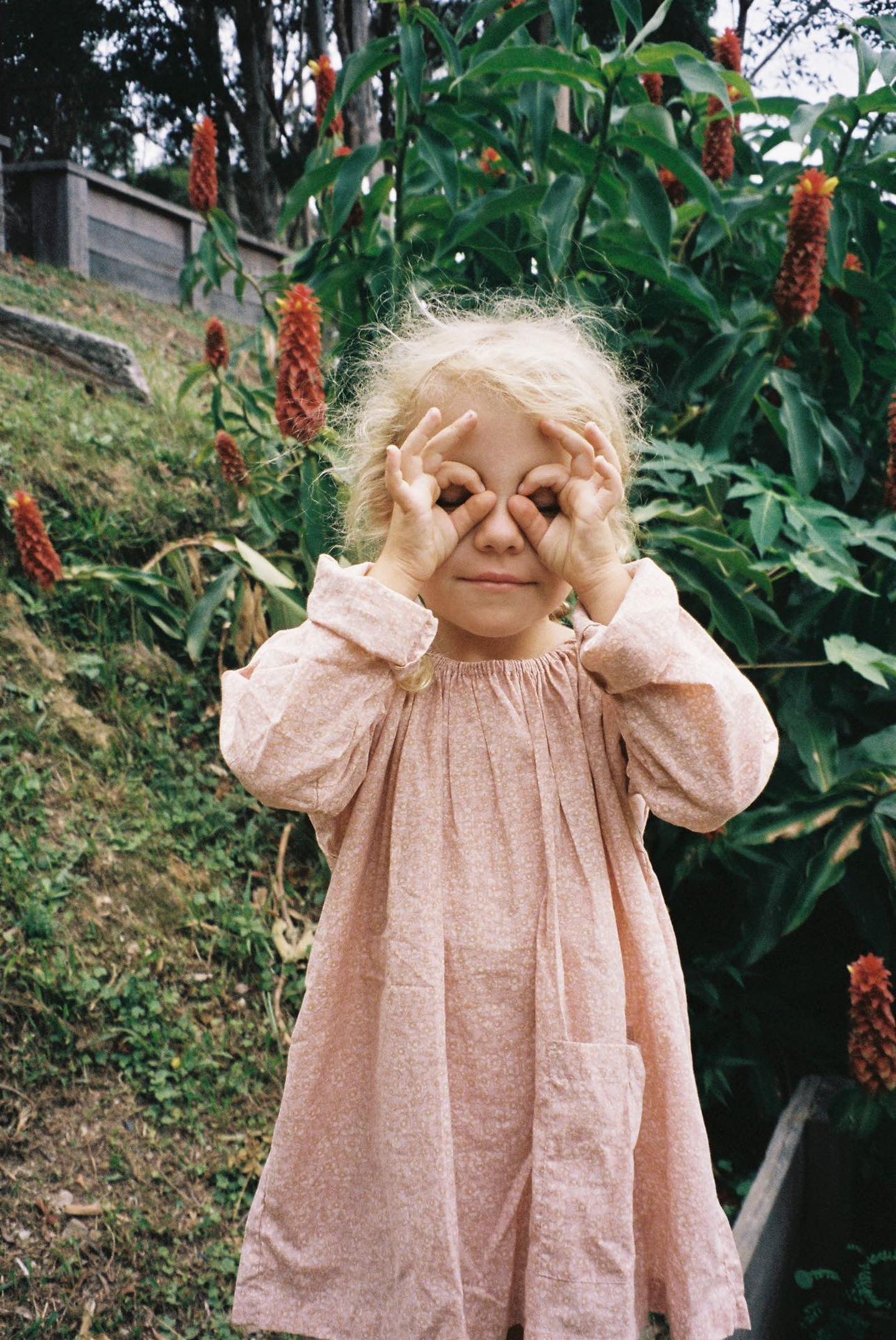 Pocket Smock Top in Maple Winter Daisy - printebebe.com