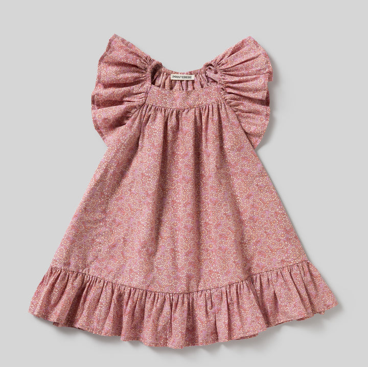 Caramel Dress in Pink Cottonbuds - printebebe.com