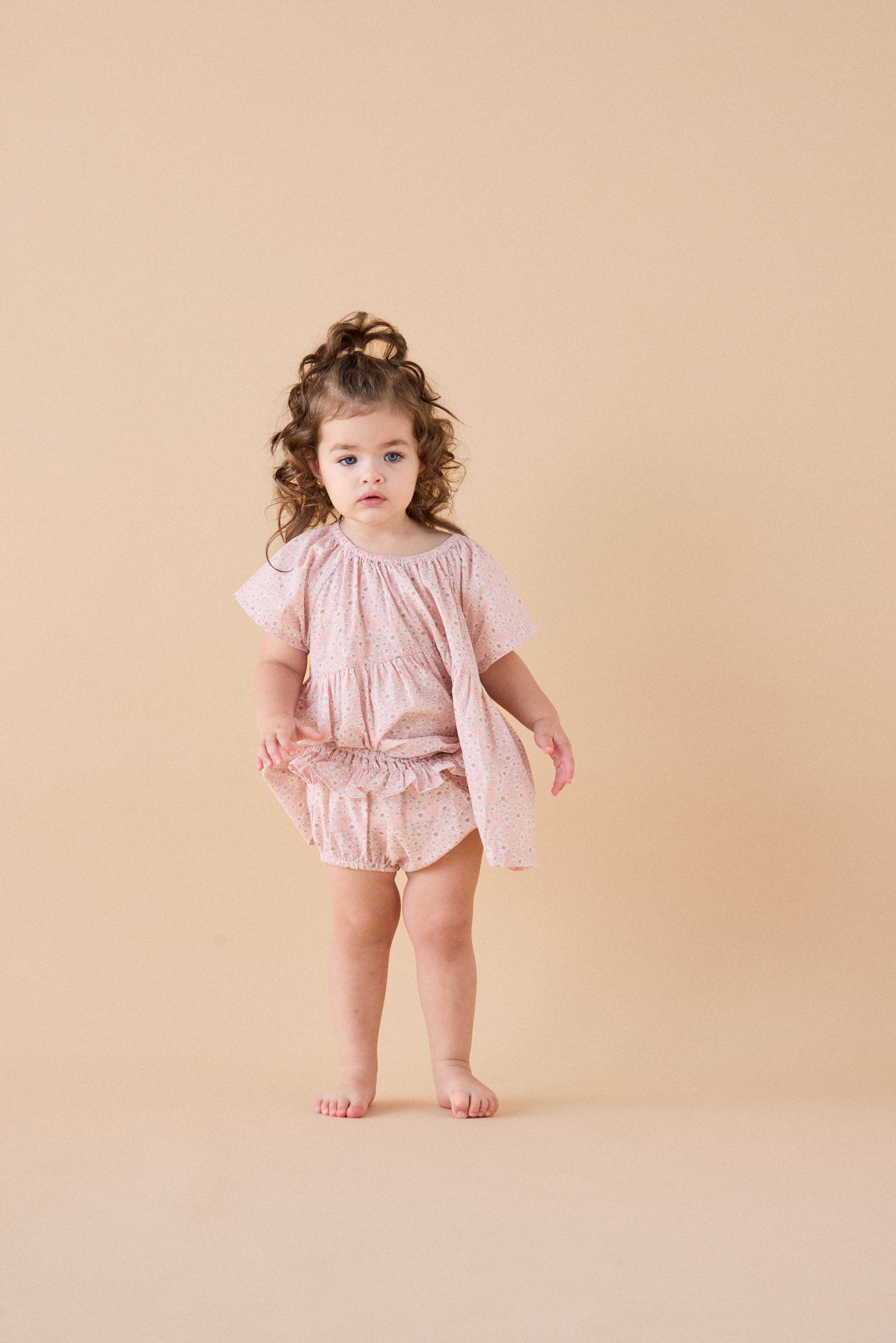 Frill Bloomers in Pretty Pink Wildflowers - printebebe.com