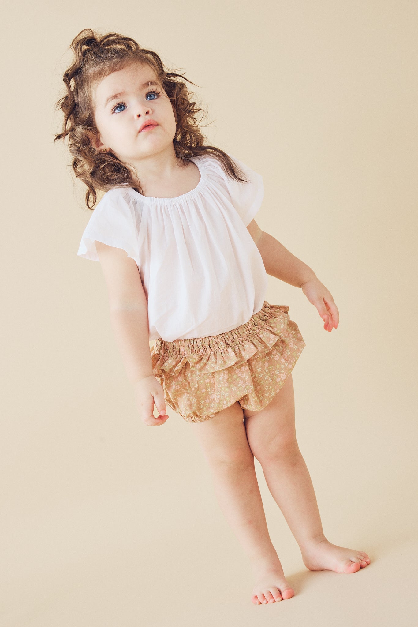 Frill Bloomers in Caramel Milky Way - printebebe.com