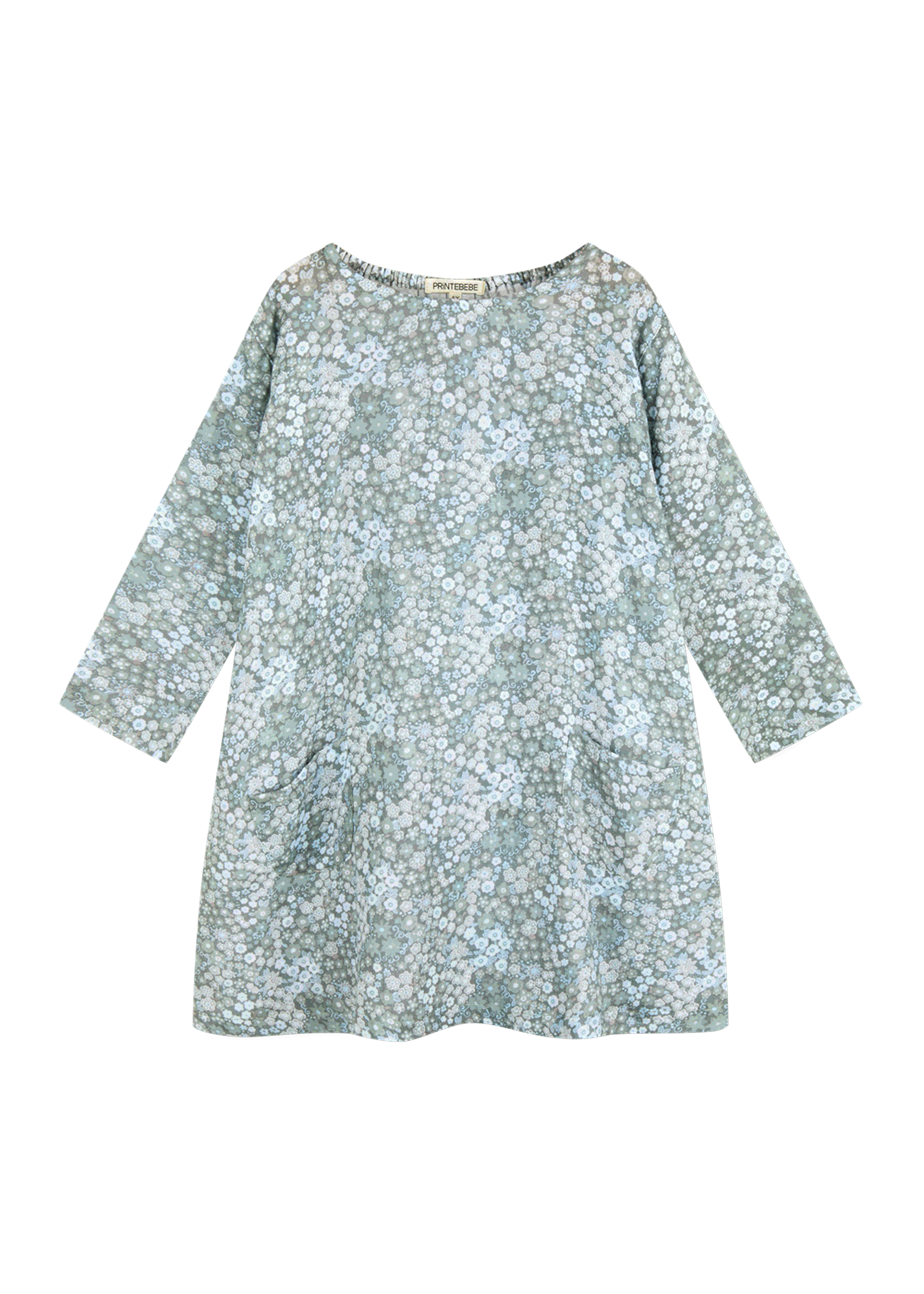 Pocket Smock Dress in Japan Flower