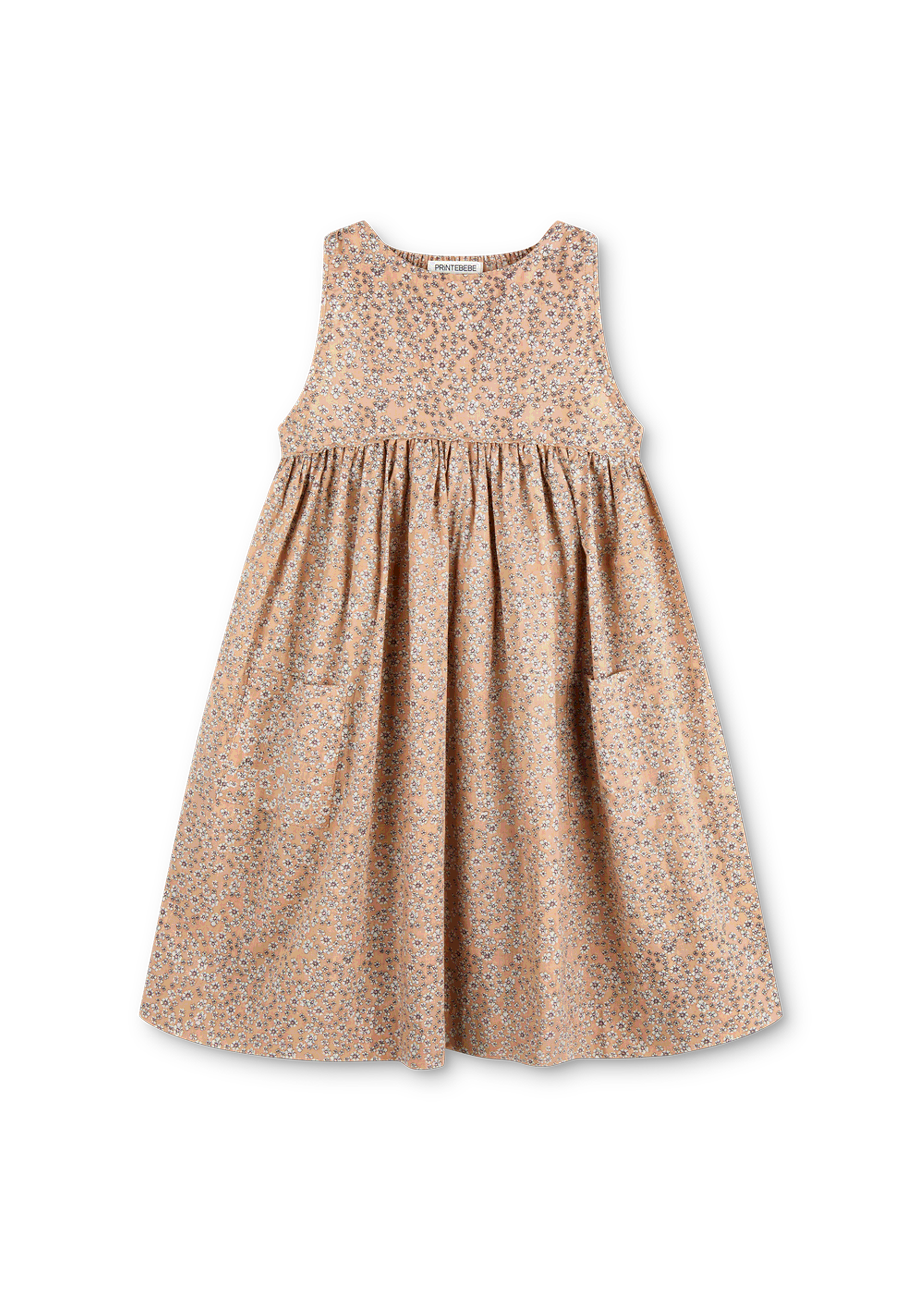 Swirl Dress in Wheat Wildflowers - printebebe.com