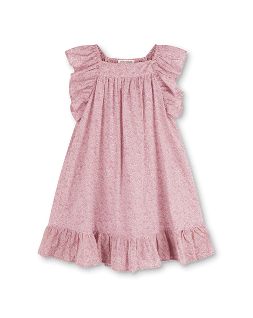 Caramel Dress in Pink Cotton Buds - printebebe.com