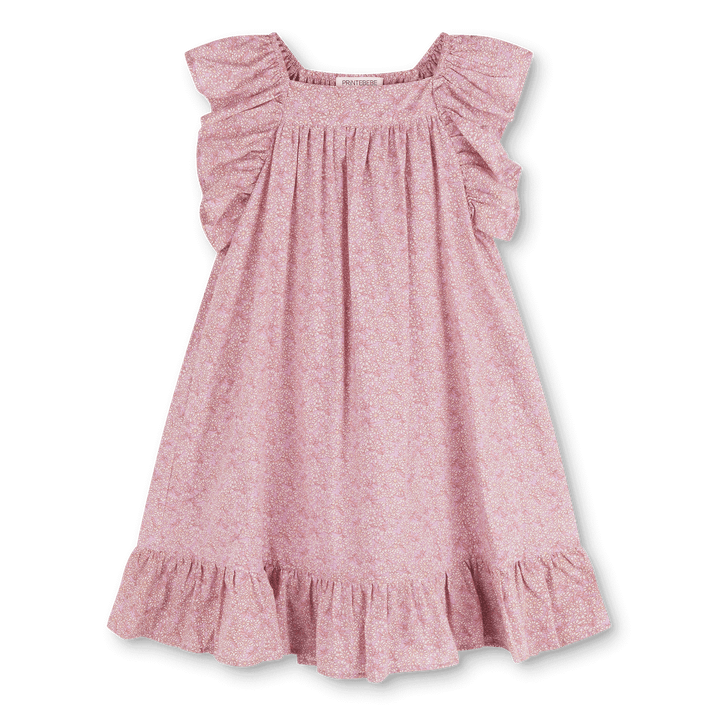 Caramel Dress in Pink Cotton Buds - printebebe.com