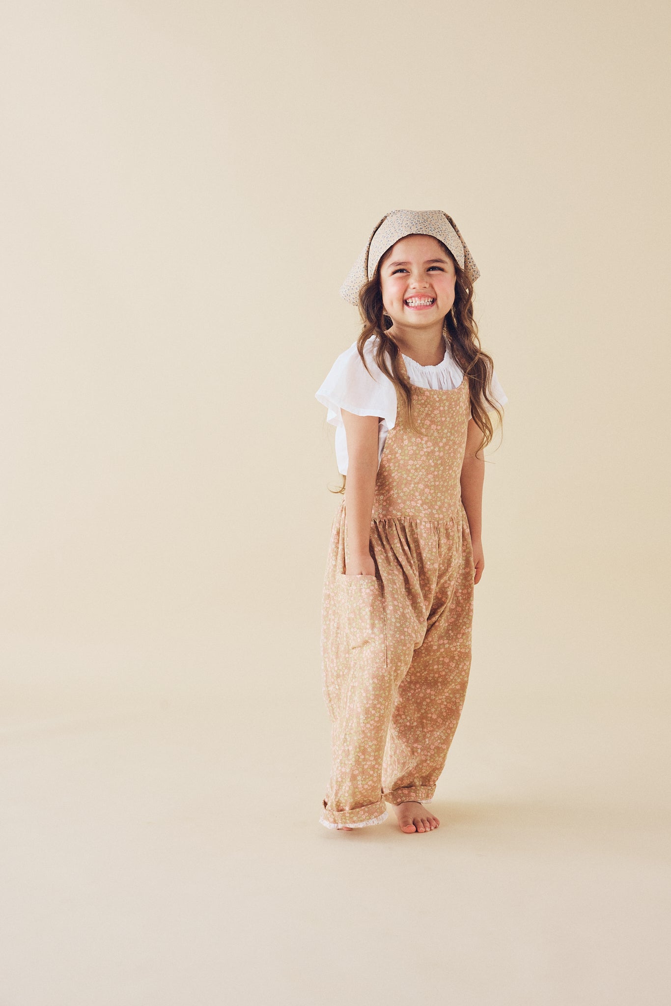 Soft Overalls in Caramel Milkyway - printebebe.com