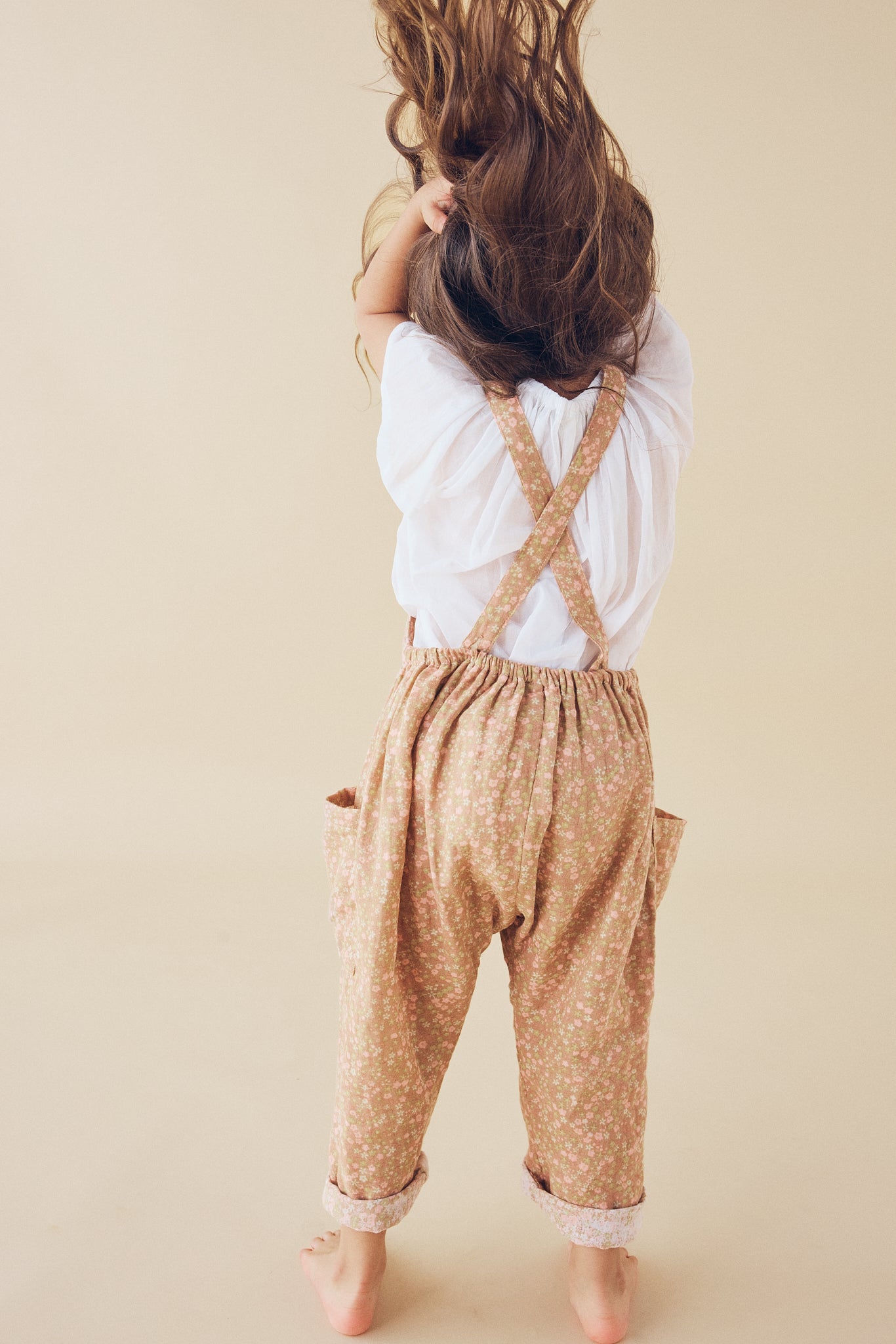 Soft Overalls in Caramel Milkyway - printebebe.com