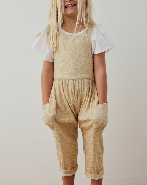 Soft Overall in Buttercream Wildflower - printebebe.com