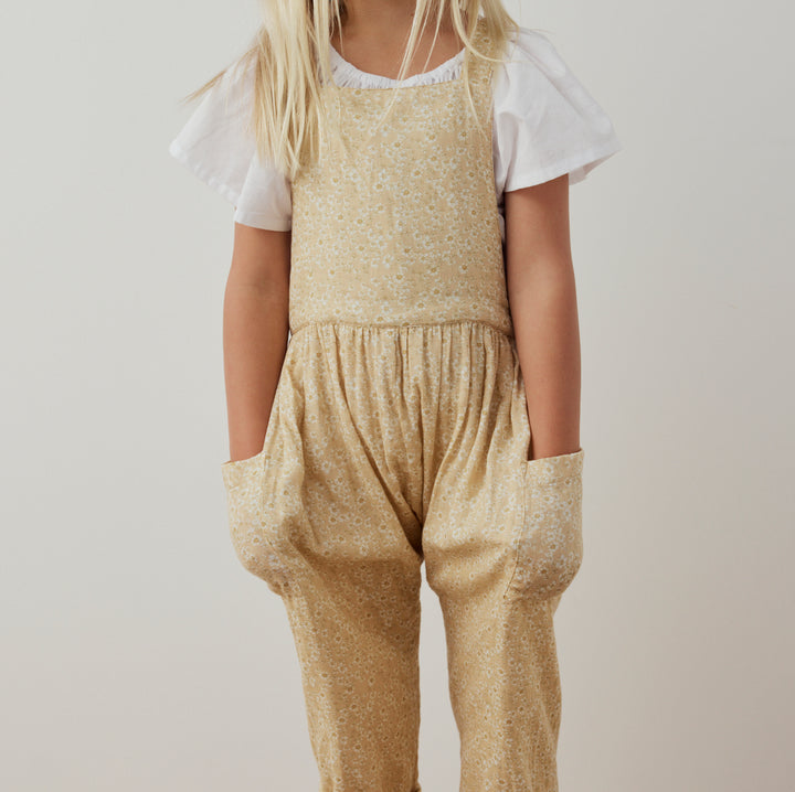 Soft Overall in Buttercream Wildflower - printebebe.com