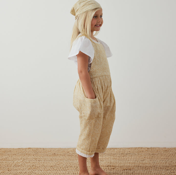 Soft Overall in Buttercream Wildflower - printebebe.com