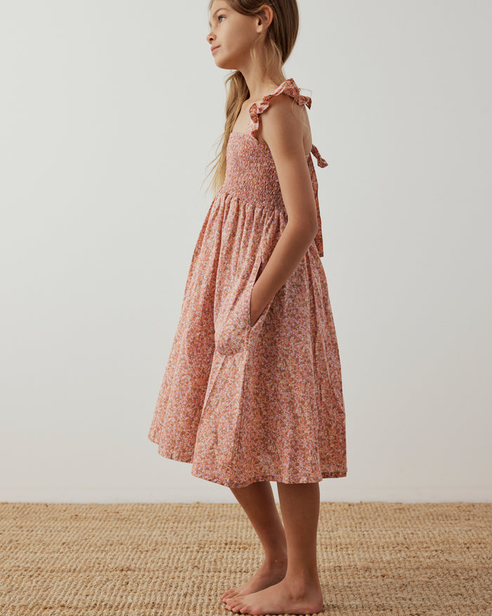 Bonnie Dress in Spring Mini Flower - printebebe.com