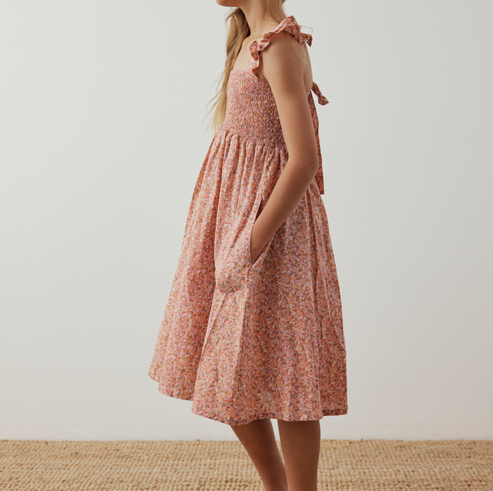Bonnie Dress in Spring Mini Flower - printebebe.com