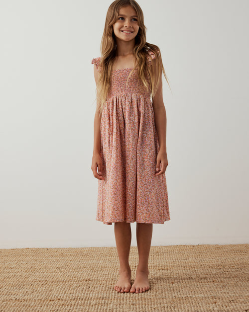 Bonnie Dress in Spring Mini Flower - printebebe.com