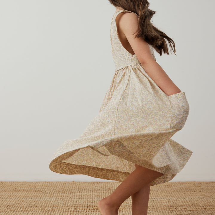 Swirl Dress in Sunshine Blossom