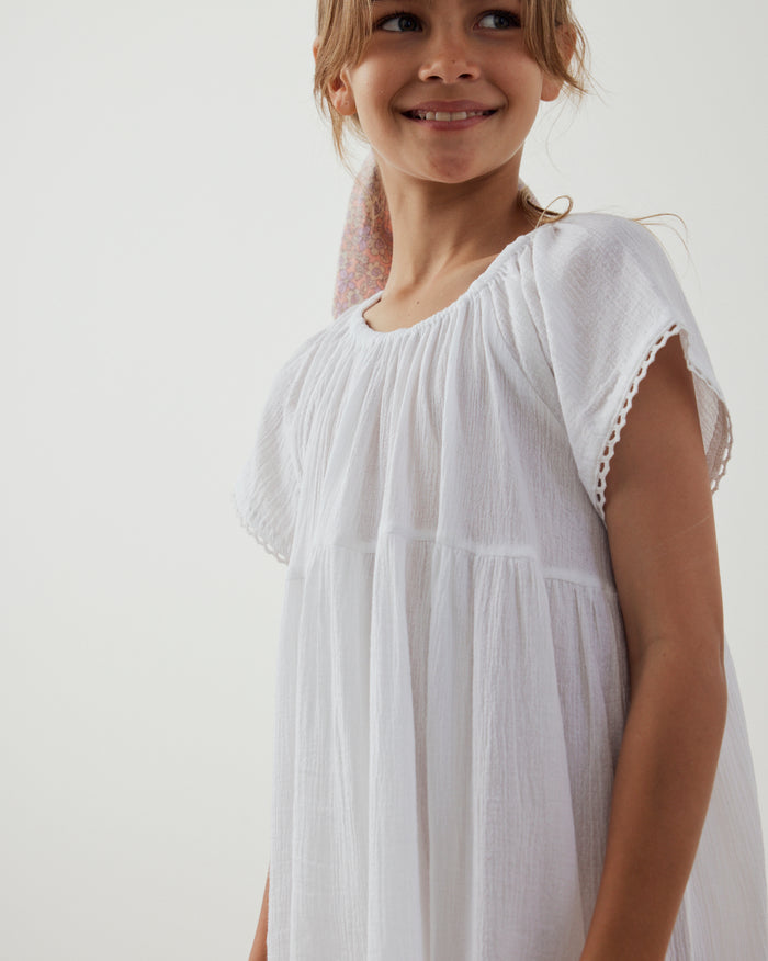 White Faerie Dress with Lace - printebebe.com