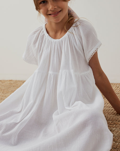 White Faerie Dress with Lace - printebebe.com