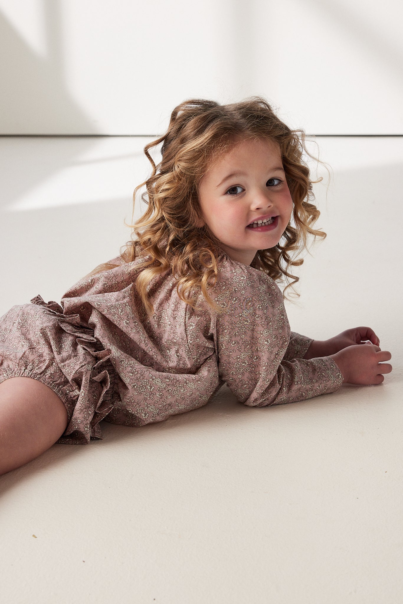 Smock Top in Mulberry Forget Me Not - printebebe.com