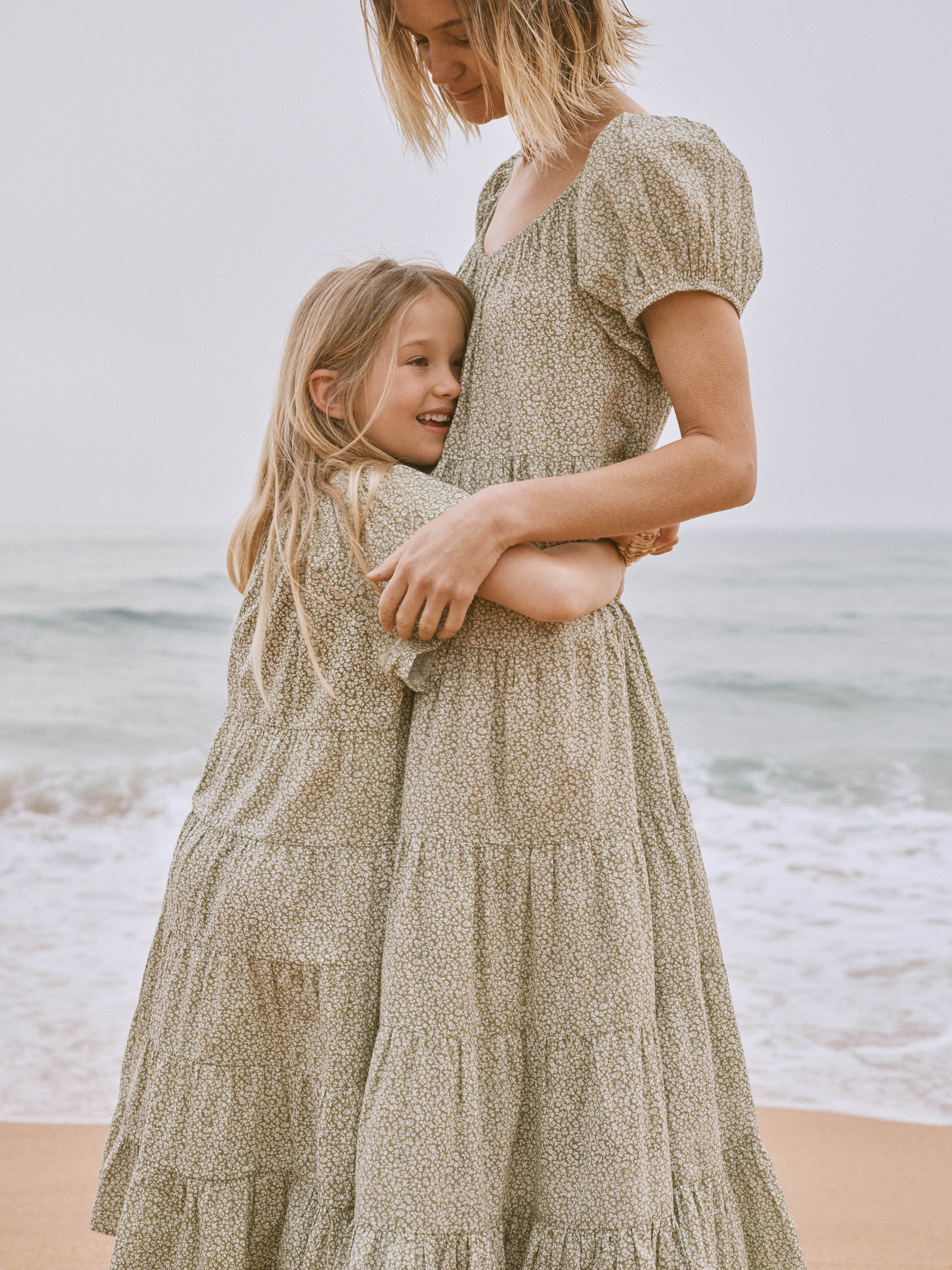 Mademoiselle Dress in Sage Posy