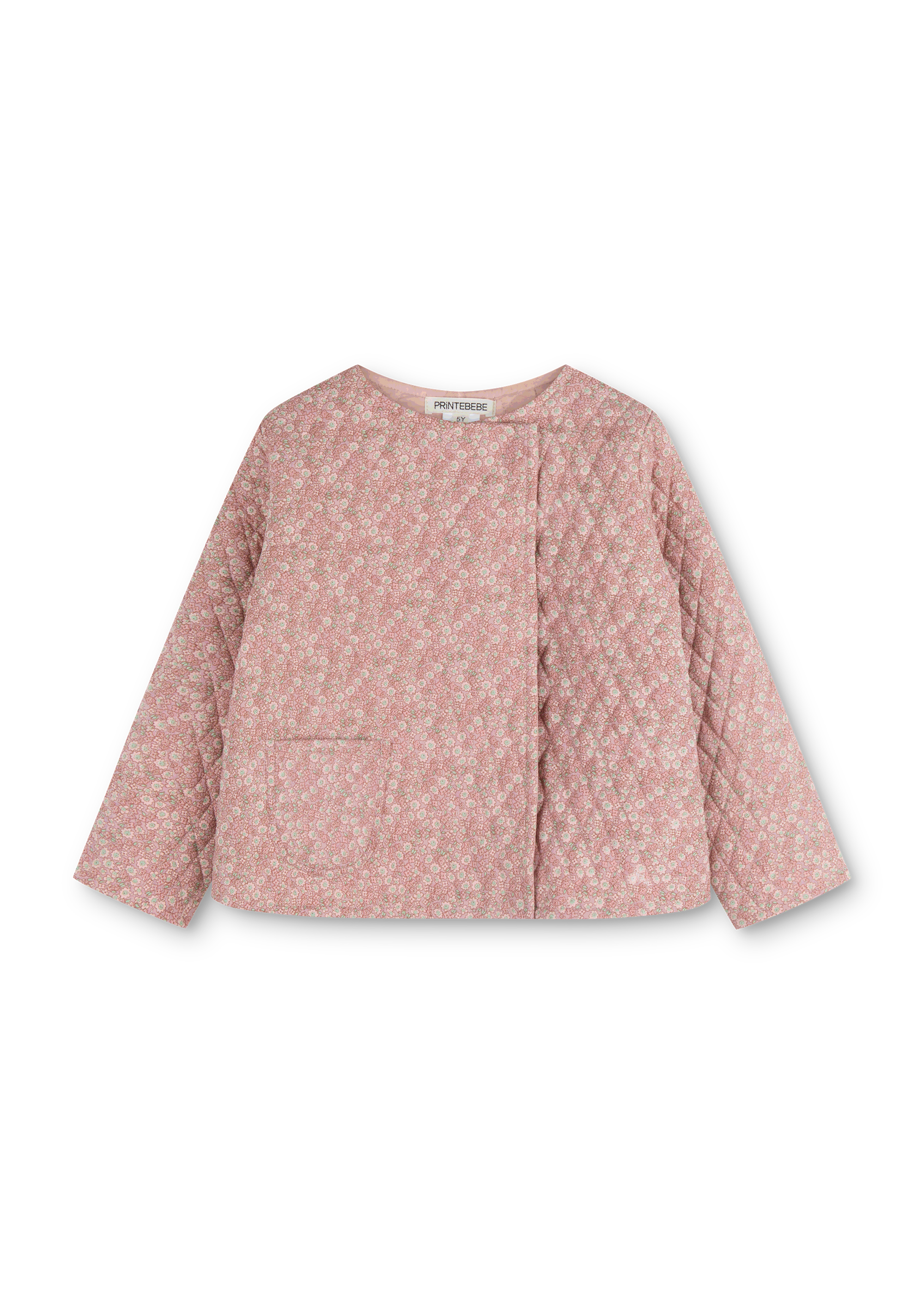 Quilted Jacket in March Flower - Rose Lining - printebebe.com