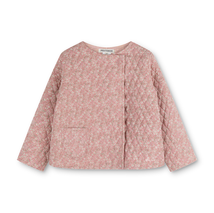 Quilted Jacket in March Flower - Rose Lining - printebebe.com