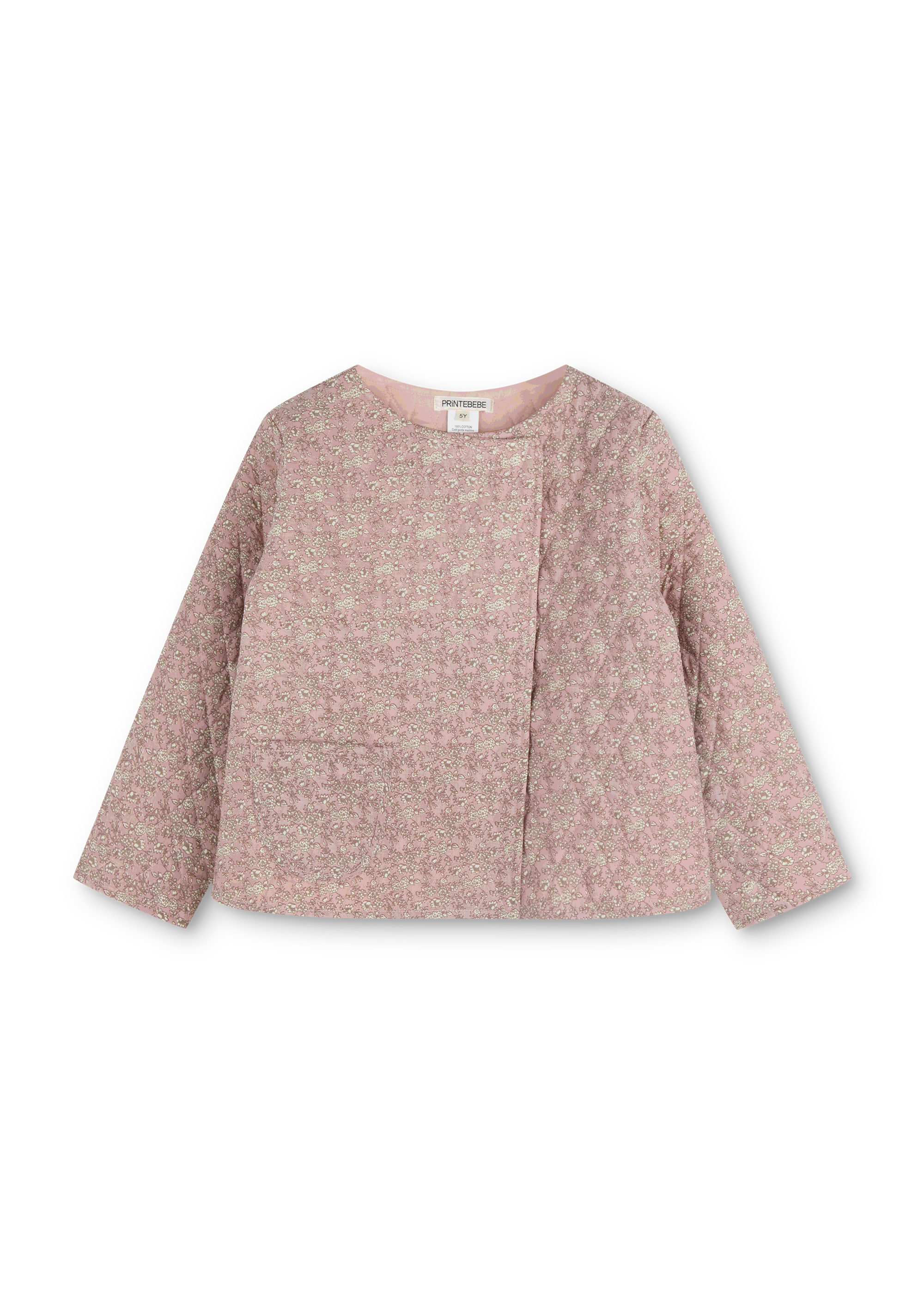 Quilted Jacket in Mulberry Forget Me Not - printebebe.com