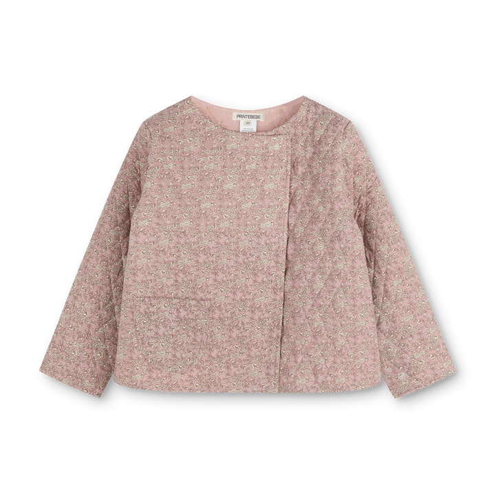 Quilted Jacket in Mulberry Forget Me Not - printebebe.com