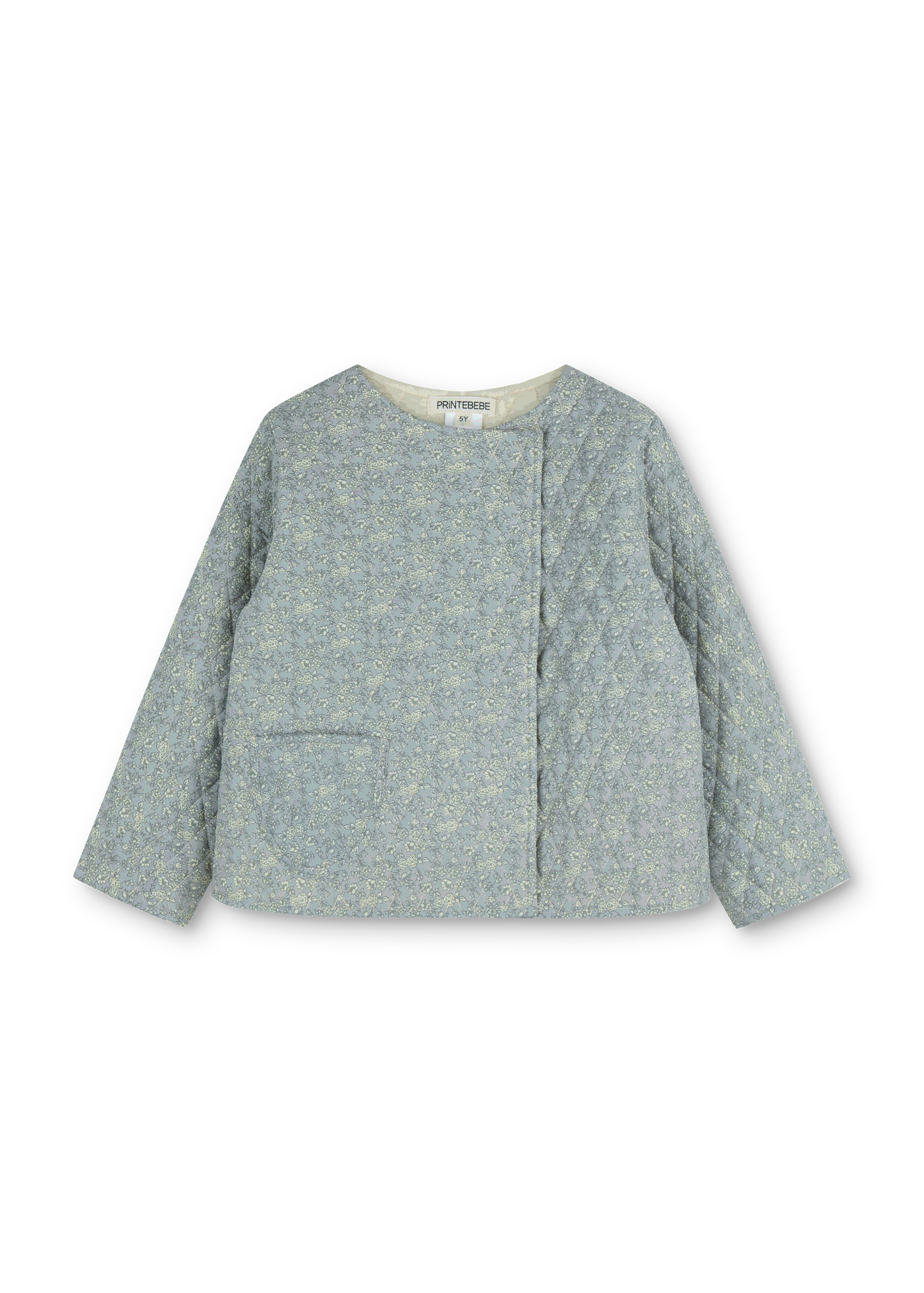 Quilted Jacket in Dusk Forget Me Not - printebebe.com