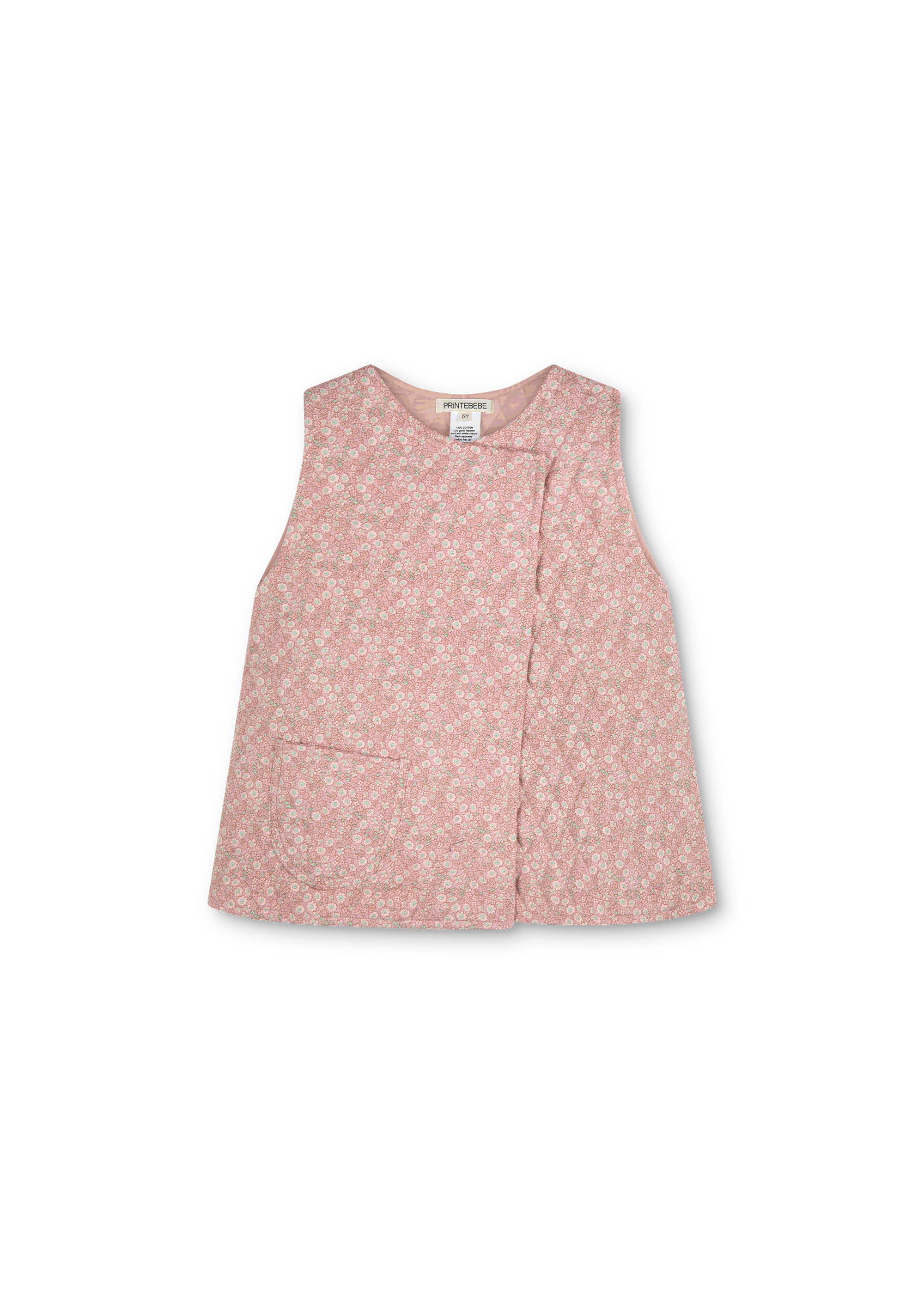 Quilted Vest in March Flower - printebebe.com