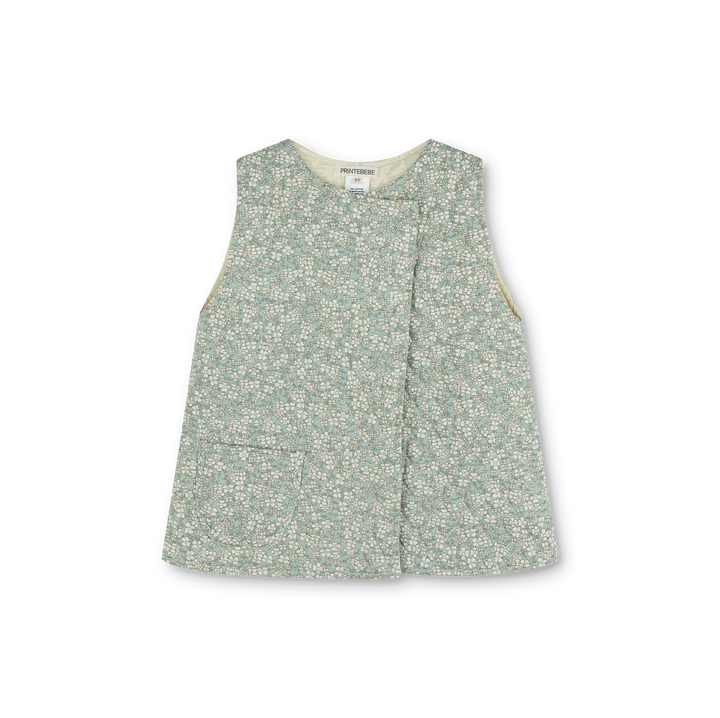 Quilted Vest in Winter Daisy - printebebe.com