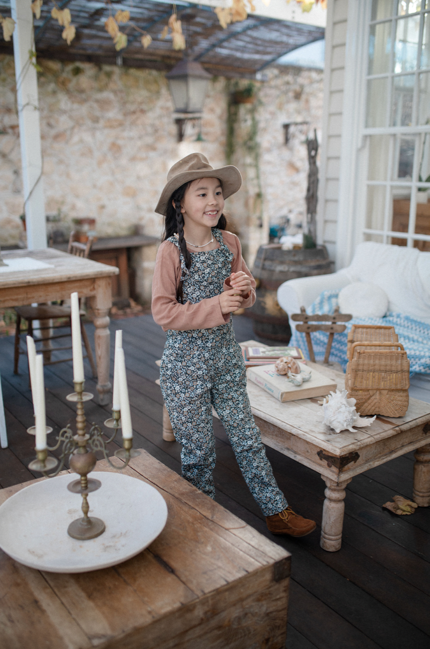 Tie Front Overalls in Heavy Duty Twill