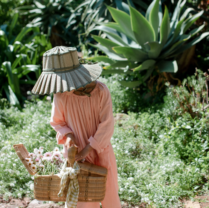 Pocket Smock Dress in Peach Super Soft Cotton 10 years
