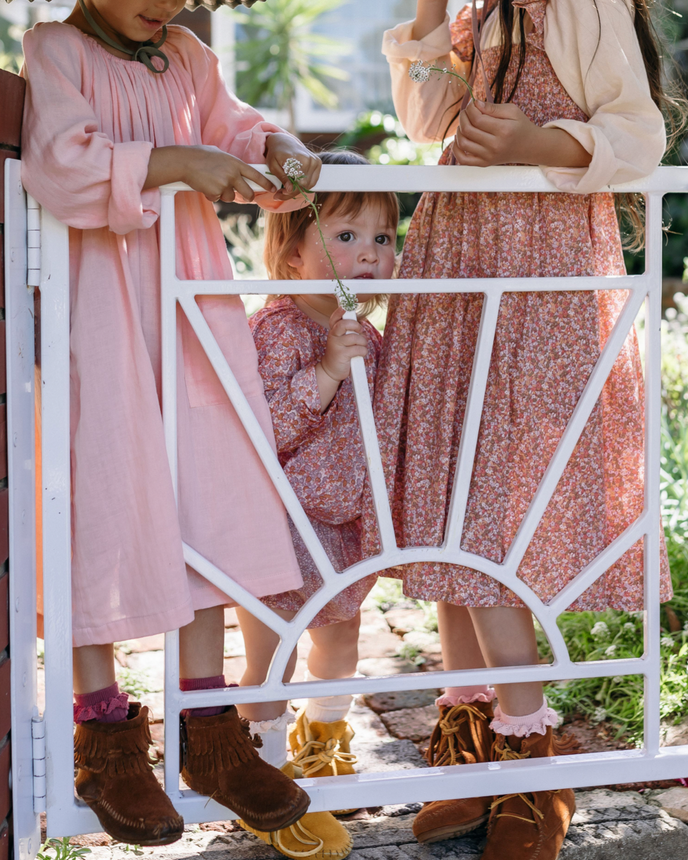 Easy Smock Dress in Peach Parfait - printebebe.com