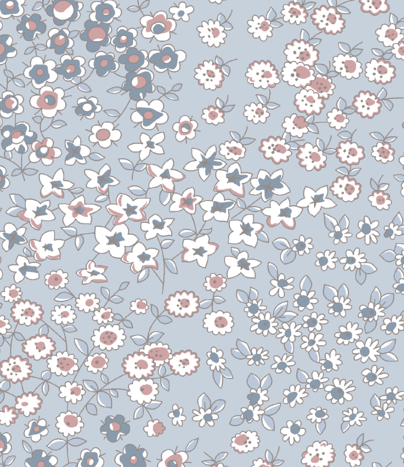 Long Sleeve one Piece in Sea Foam Vintage Flower