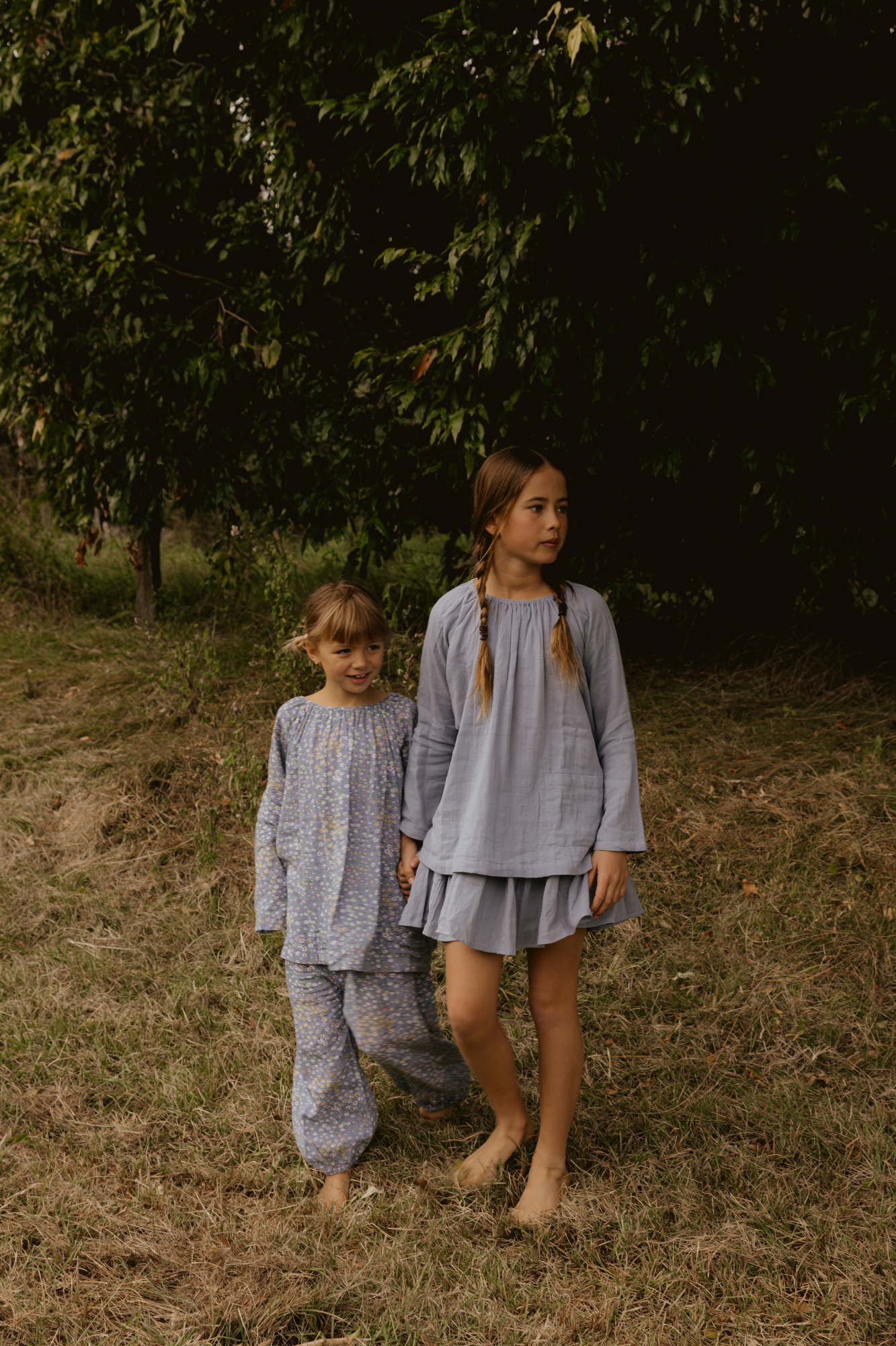 Super Soft Pocket Smock in Chambray Blue - printebebe.com