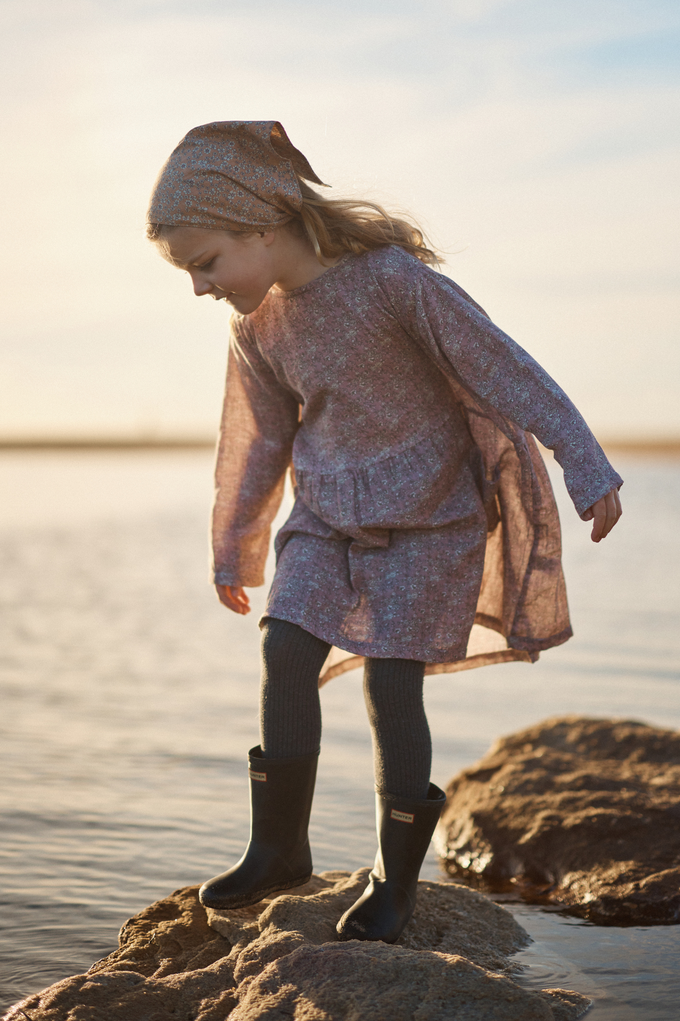 Auguste Dress in Mulberry Forget Me Not - printebebe.com