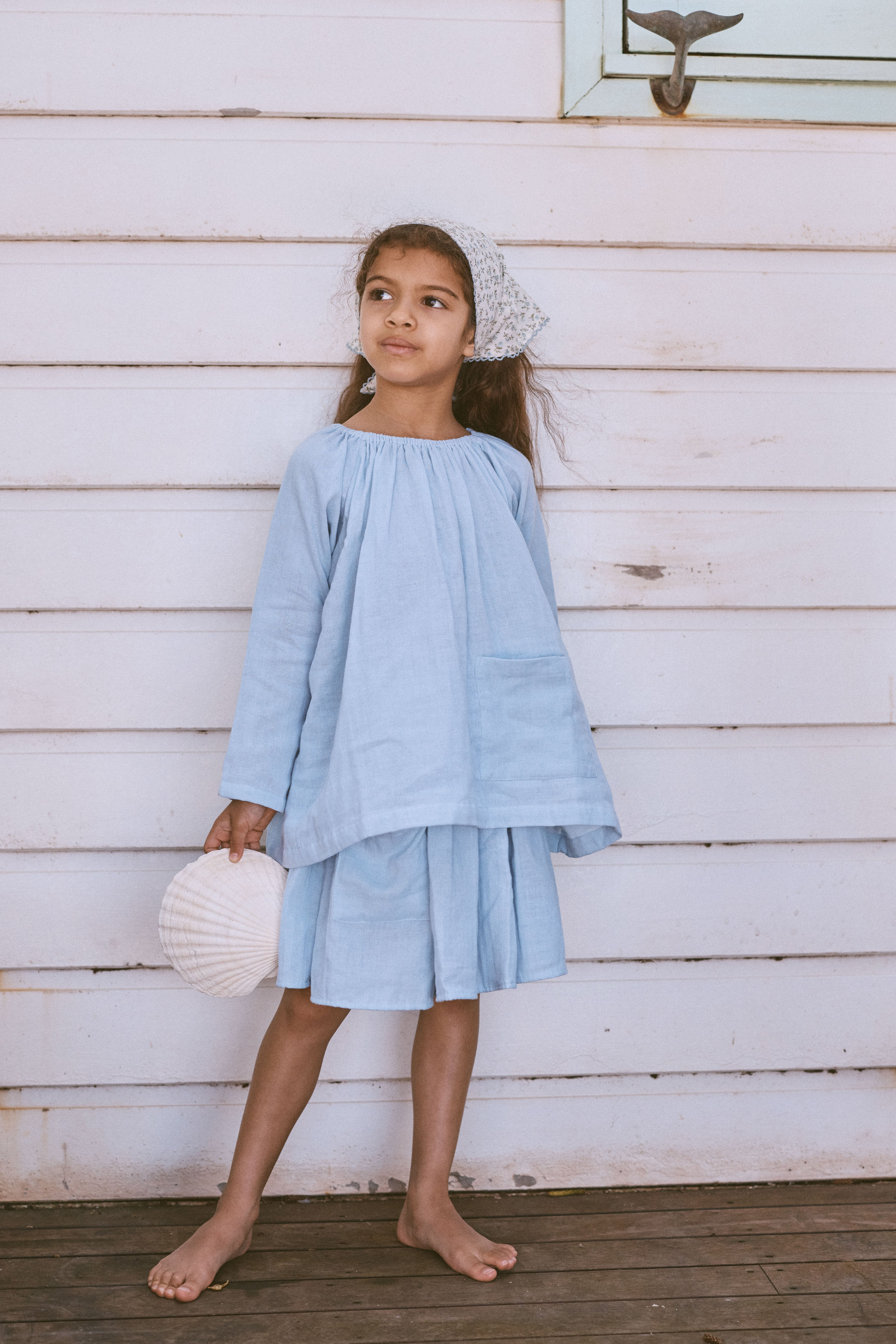Soft Skirt in Whisper Blue - printebebe.com