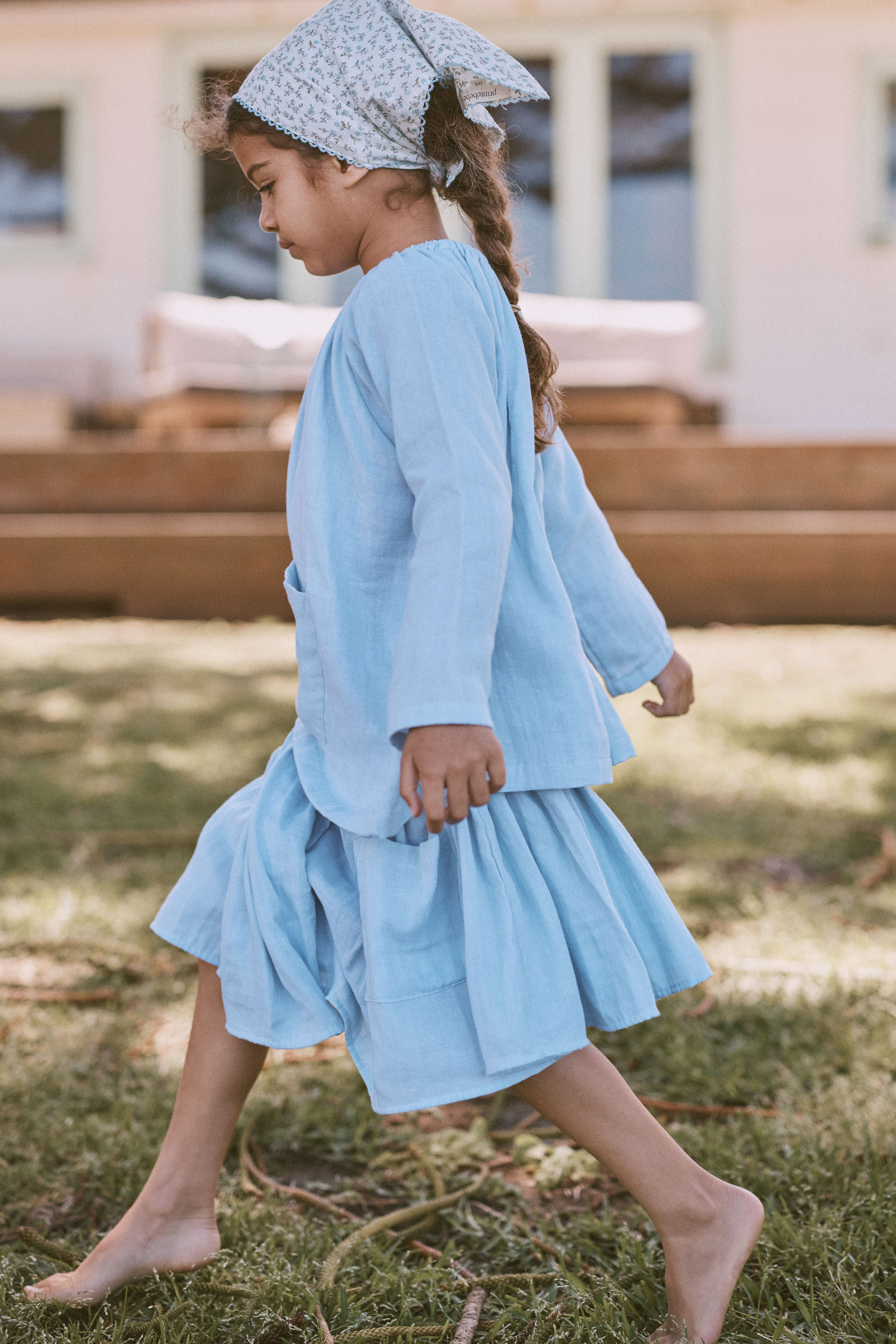 Soft Skirt in Whisper Blue - printebebe.com