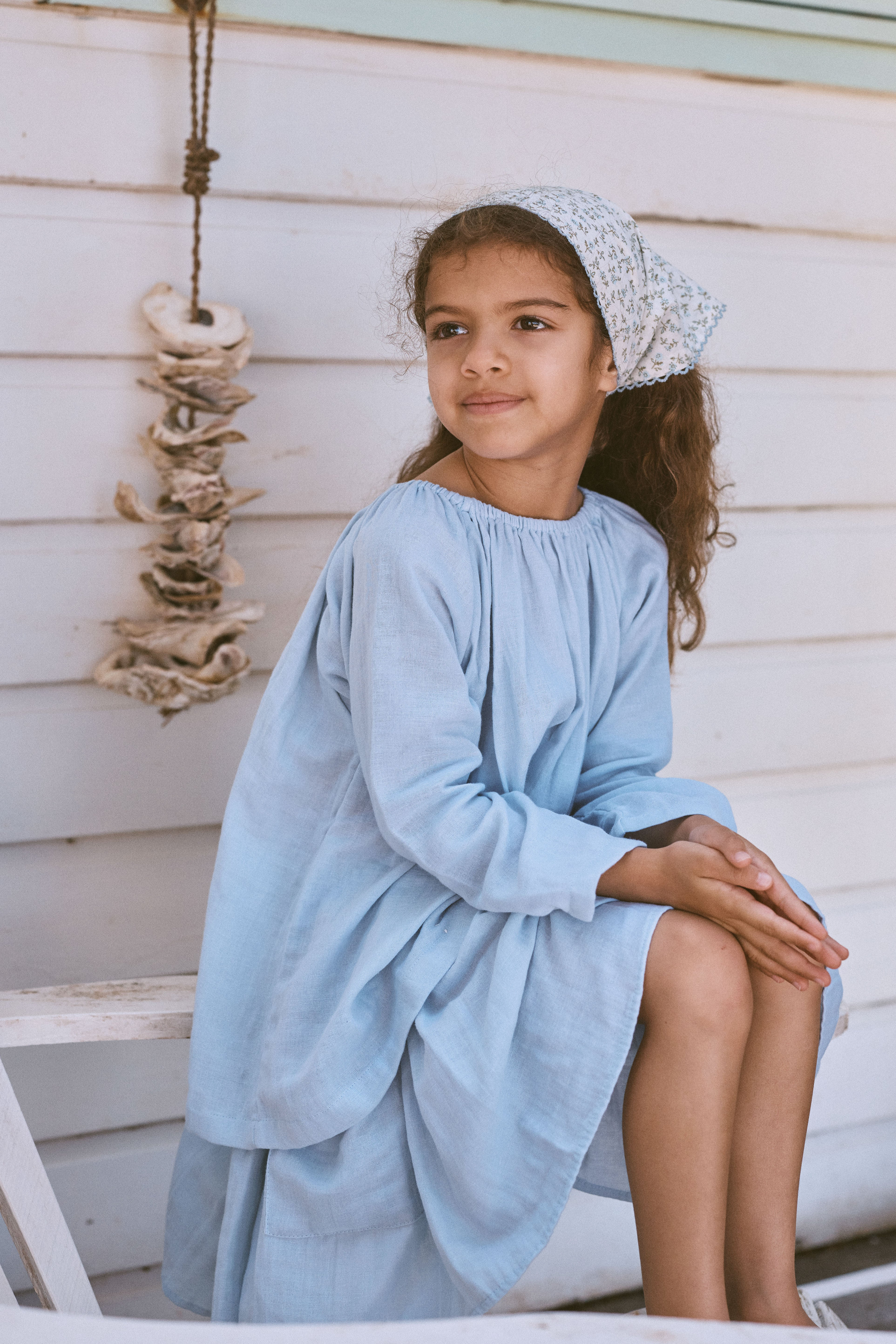Pocket Smock in Whisper Blue - printebebe.com