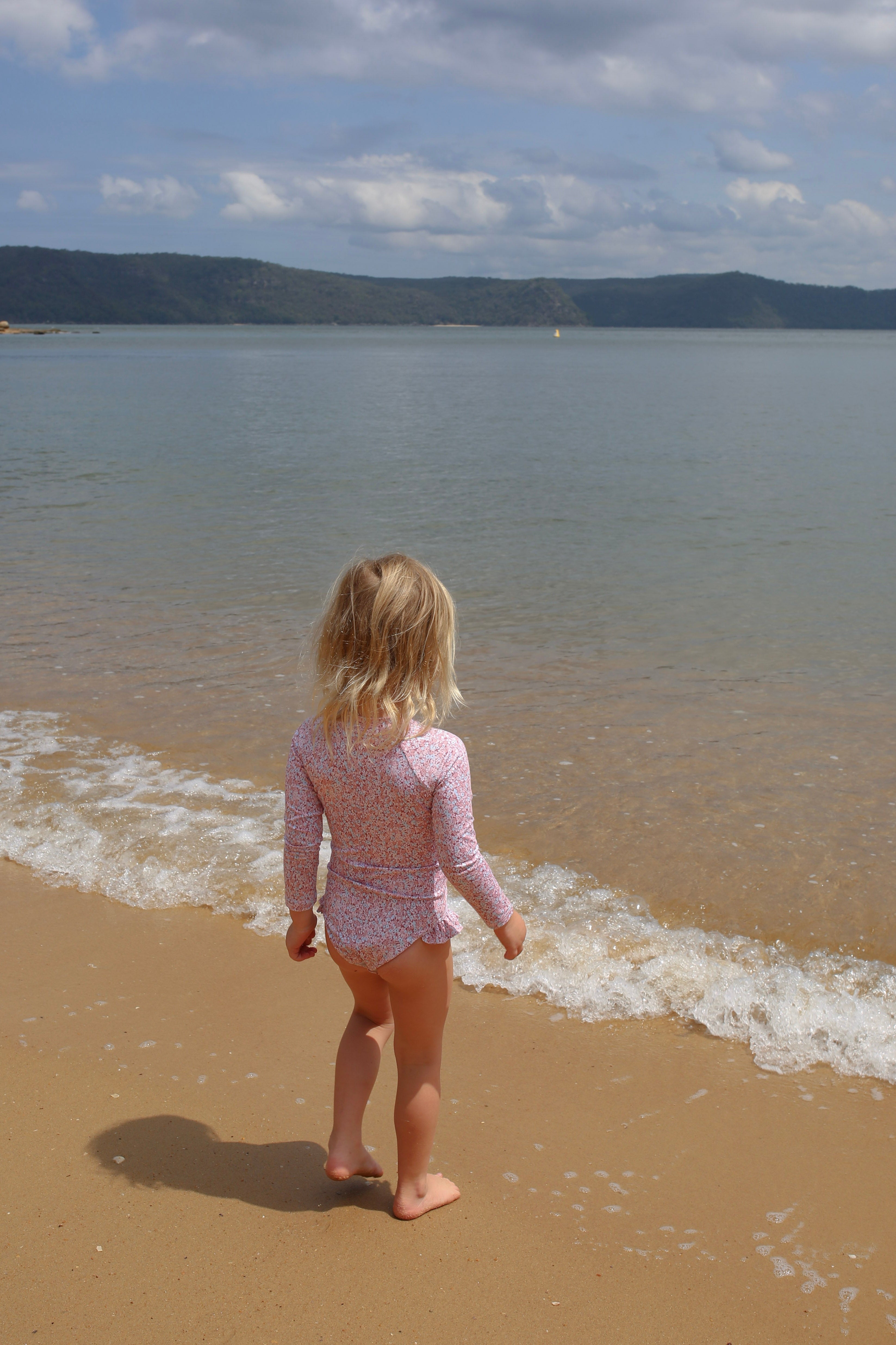 Long Sleeve One Piece in Rosewater Mini Flower - printebebe.com