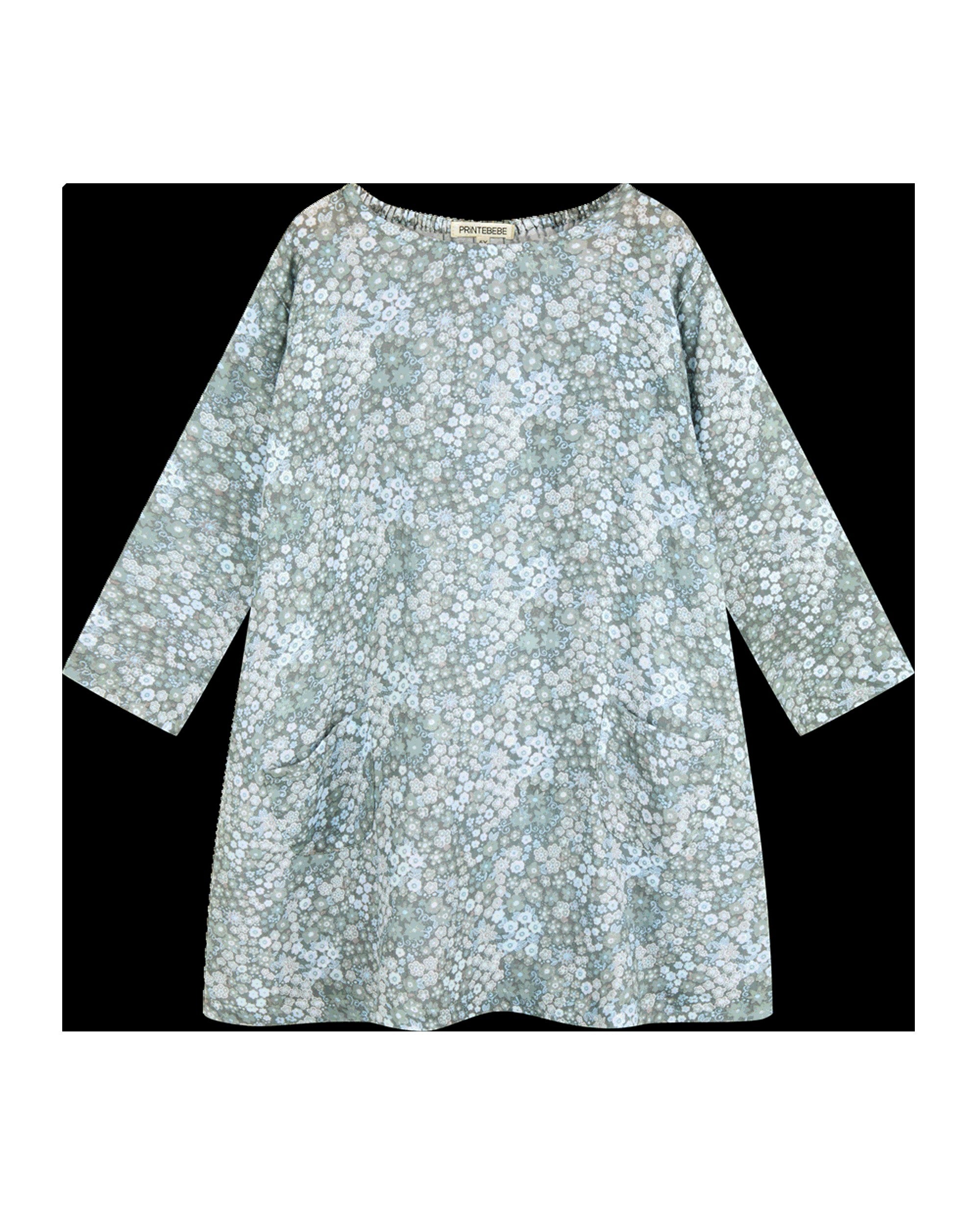 Pocket Smock Dress in Japan Flower - printebebe.com