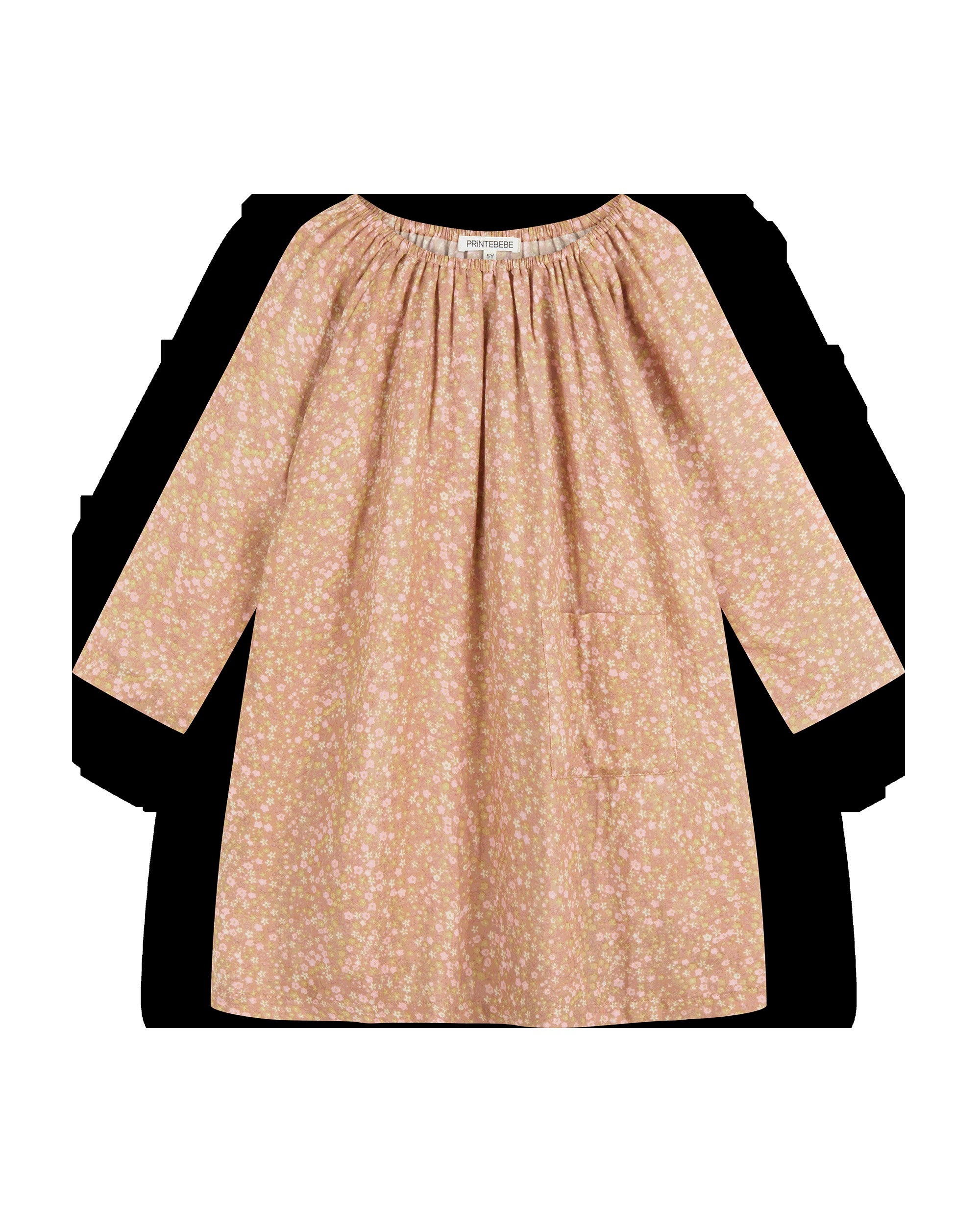 Pocket Smock Dress in Caramel Milky Way - printebebe.com