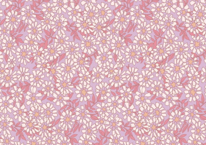 Caramel Dress in Pink Cotton Buds