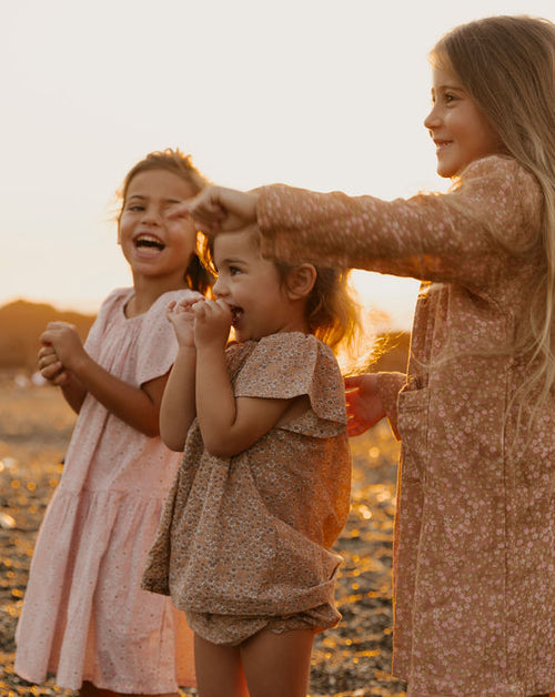 Smock Dress in Caramel Milkyway - printebebe.com