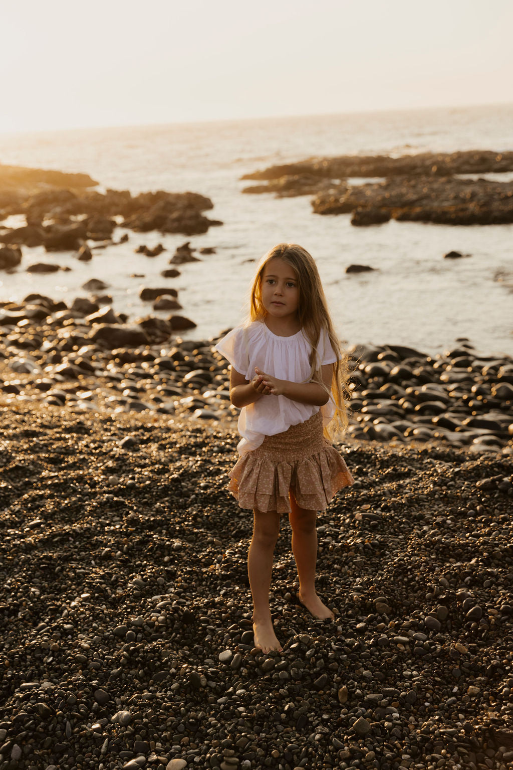 Butterfly Sleeve Top in White Voile - printebebe.com