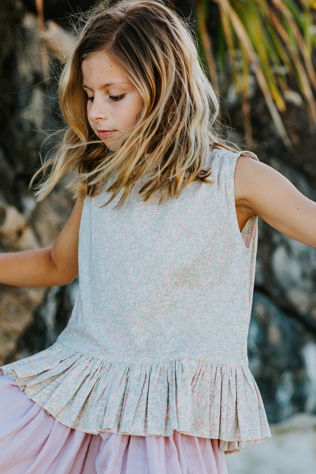 The Ballerina Singlet in Peach Blossom - printebebe.com
