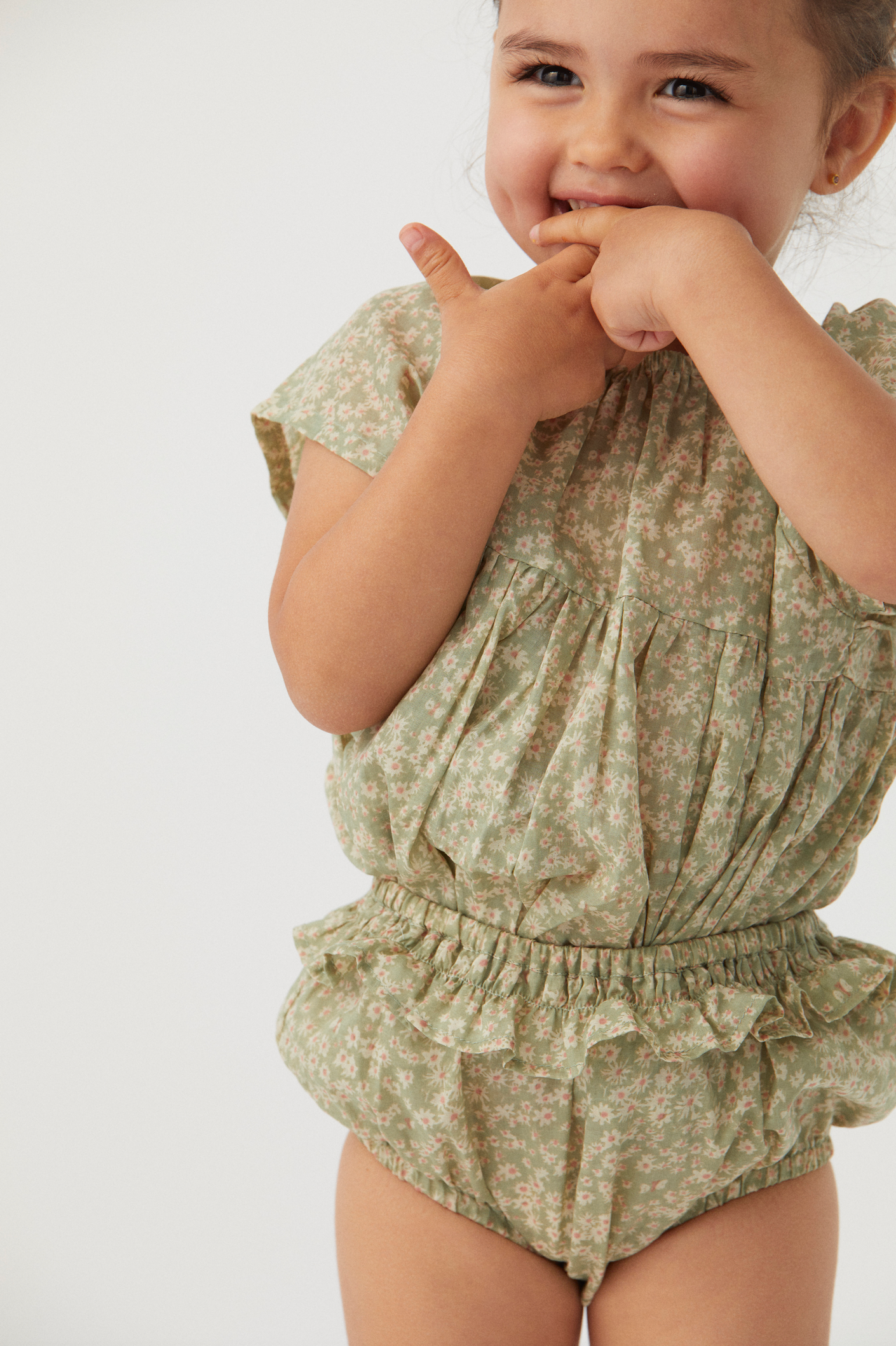 zLa Renta Blouse in Sage Butterflies
