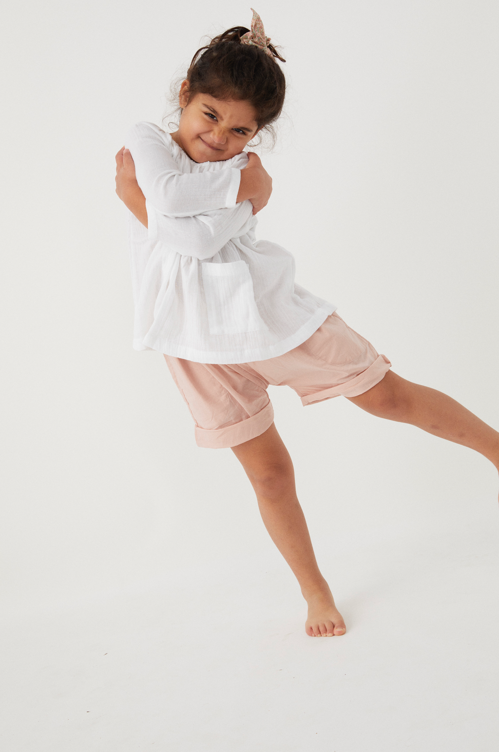 Baggy Short in Shell Pink - printebebe.com